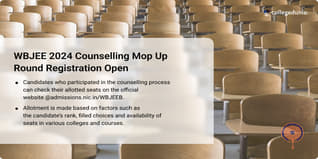 WBJEE 2024 Counselling Mop Up Round Registration Open; Apply Here